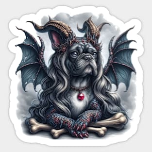 French Bulldog Dragon Sticker